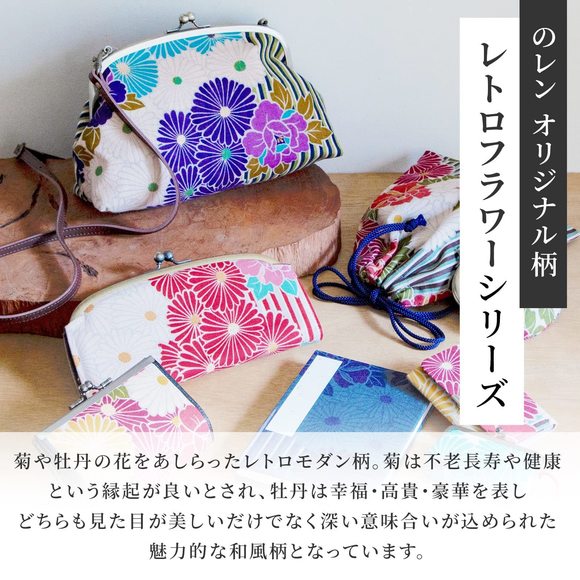 Vintage Kiss Lock Purses And Crossbody Bag Large/Retro Flower Blue / Made >:) - Picture 6 of 7